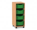 Flexeo Regal PRO, 1 Reihe, 4 Boxen Gr. M  (Zoom)