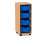 Flexeo Regal PRO, 1 Reihe, 4 Boxen Gr. M  (Zoom)