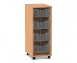 Flexeo Regal PRO, 1 Reihe, 4 Boxen Gr. M  (Zoom)