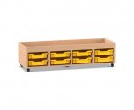 Flexeo Regal PRO, 4 Reihen, 8 Boxen Gr. S, Aufkantung  (Zoom)