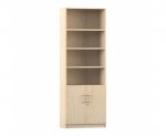Flexeo Kombi-Schrank, unten Drehtüren, oben 4 Fächer = 6 Ordnerhöhen  (Zoom)