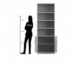 Flexeo Kombi-Schrank, unten Drehtüren, oben 4 Fächer = 6 Ordnerhöhen  (Zoom)