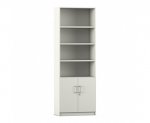 Flexeo Kombi-Schrank, unten Drehtüren, oben 4 Fächer = 6 Ordnerhöhen  (Zoom)