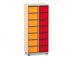 Flexeo Regal, 2 Reihen, 14 groe Boxen