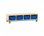 Flexeo Regal PRO, Stahlrahmen, 4 Reihen, 4 Boxen Gr. M  (Zoom)