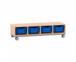 Flexeo Regal PRO, Stahlrahmen, 4 Reihen, 4 Boxen Gr. M  (Zoom)