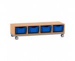 Flexeo Regal PRO, Stahlrahmen, 4 Reihen, 4 Boxen Gr. M  (Zoom)