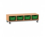Flexeo Regal PRO, Stahlrahmen, 4 Reihen, 4 Boxen Gr. M  (Zoom)