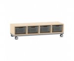 Flexeo Regal PRO, Stahlrahmen, 4 Reihen, 4 Boxen Gr. M  (Zoom)