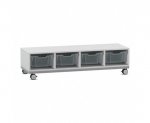 Flexeo Regal PRO, Stahlrahmen, 4 Reihen, 4 Boxen Gr. M  (Zoom)