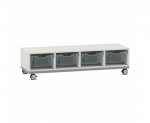 Flexeo Regal PRO, Stahlrahmen, 4 Reihen, 4 Boxen Gr. M  (Zoom)
