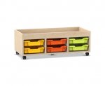 Flexeo Regal PRO, 3 Reihen, 6 Boxen Gr. S, Aufkantung