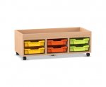 Flexeo Regal PRO, 3 Reihen, 6 Boxen Gr. S, Aufkantung  (Zoom)