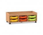 Flexeo Regal PRO, 3 Reihen, 6 Boxen Gr. S, Aufkantung  (Zoom)