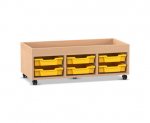 Flexeo Regal PRO, 3 Reihen, 6 Boxen Gr. S, Aufkantung  (Zoom)