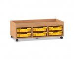 Flexeo Regal PRO, 3 Reihen, 6 Boxen Gr. S, Aufkantung  (Zoom)
