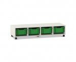 Flexeo Regal PRO, 4 Reihen, 4 Boxen Gr. M  (Zoom)