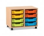 Flexeo Regal PRO, 2 Reihen, 8 Boxen Gr. S  (Zoom)