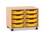 Flexeo Regal PRO, 2 Reihen, 8 Boxen Gr. S  (Zoom)
