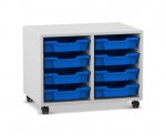 Flexeo Regal PRO, 2 Reihen, 8 Boxen Gr. S  (Zoom)