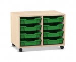 Flexeo Regal PRO, 2 Reihen, 8 Boxen Gr. S  (Zoom)