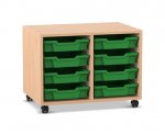 Flexeo Regal PRO, 2 Reihen, 8 Boxen Gr. S  (Zoom)