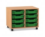 Flexeo Regal PRO, 2 Reihen, 8 Boxen Gr. S  (Zoom)