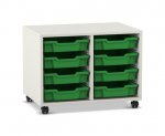 Flexeo Regal PRO, 2 Reihen, 8 Boxen Gr. S  (Zoom)