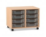 Flexeo Regal PRO, 2 Reihen, 8 Boxen Gr. S  (Zoom)