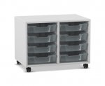Flexeo Regal PRO, 2 Reihen, 8 Boxen Gr. S  (Zoom)