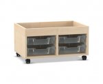 Flexeo Regal PRO, 2 Reihen, 2 Boxen Gr. S, Aufkantung  (Zoom)