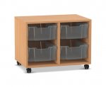 Flexeo Regal PRO, 2 Reihen, 4 Boxen Gr. M  (Zoom)