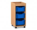 Flexeo Regal PRO, 1 Reihe, 3 Boxen Gr. M, Aufkantung  (Zoom)