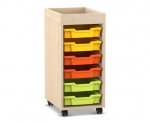 Flexeo Regal PRO, 1 Reihe, 6 Boxen Gr. S, Aufkantung