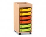 Flexeo Regal PRO, 1 Reihe, 6 Boxen Gr. S, Aufkantung  (Zoom)