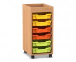 Flexeo Regal PRO, 1 Reihe, 6 Boxen Gr. S, Aufkantung  (Zoom)