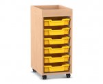 Flexeo Regal PRO, 1 Reihe, 6 Boxen Gr. S, Aufkantung  (Zoom)
