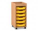 Flexeo Regal PRO, 1 Reihe, 6 Boxen Gr. S, Aufkantung  (Zoom)