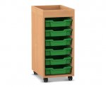Flexeo Regal PRO, 1 Reihe, 6 Boxen Gr. S, Aufkantung  (Zoom)