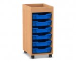 Flexeo Regal PRO, 1 Reihe, 6 Boxen Gr. S, Aufkantung  (Zoom)