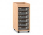 Flexeo Regal PRO, 1 Reihe, 6 Boxen Gr. S, Aufkantung  (Zoom)
