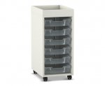 Flexeo Regal PRO, 1 Reihe, 6 Boxen Gr. S, Aufkantung  (Zoom)