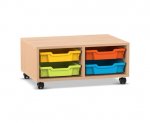 Flexeo Regal PRO, 2 Reihen, 4 Boxen Gr. S  (Zoom)