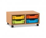 Flexeo Regal PRO, 2 Reihen, 4 Boxen Gr. S  (Zoom)