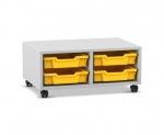Flexeo Regal PRO, 2 Reihen, 4 Boxen Gr. S  (Zoom)