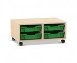 Flexeo Regal PRO, 2 Reihen, 4 Boxen Gr. S  (Zoom)