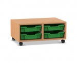 Flexeo Regal PRO, 2 Reihen, 4 Boxen Gr. S  (Zoom)