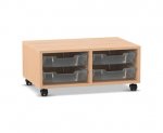 Flexeo Regal PRO, 2 Reihen, 4 Boxen Gr. S  (Zoom)