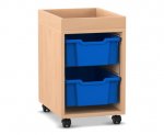 Flexeo Regal PRO, 1 Reihe, 2 Boxen Gr. M, Aufkantung  (Zoom)
