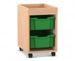 Flexeo Regal PRO, 1 Reihe, 2 Boxen Gr. M, Aufkantung  (Zoom)